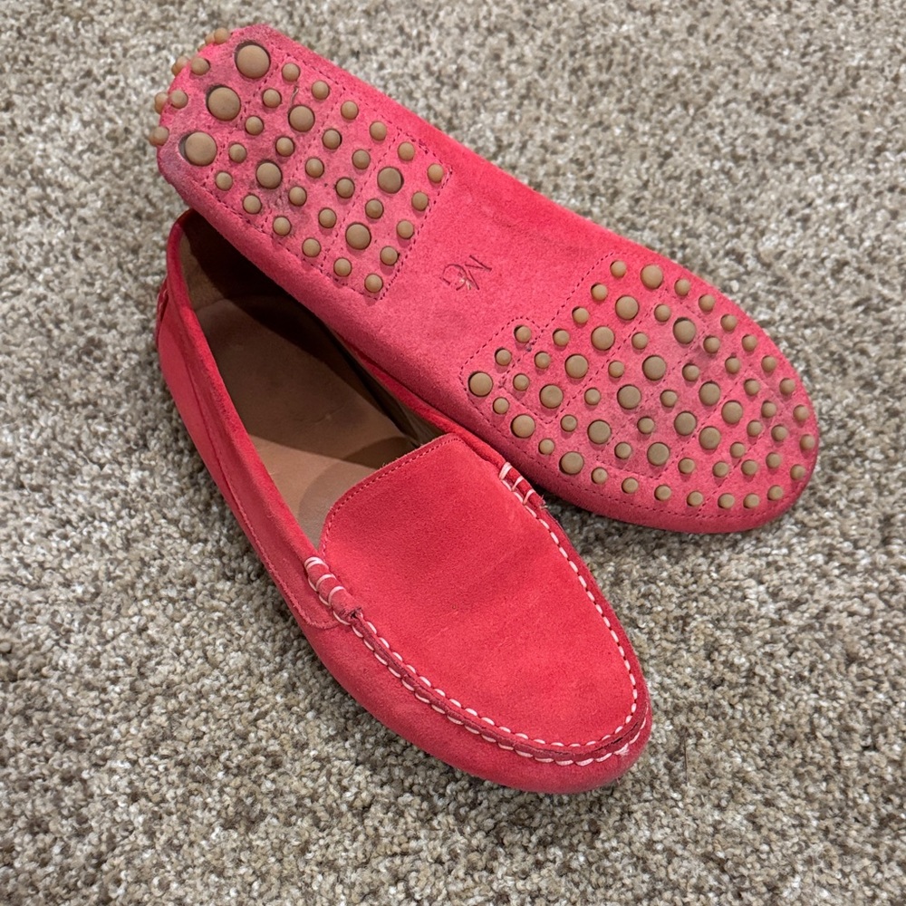 Red Suede Women's Loafers
